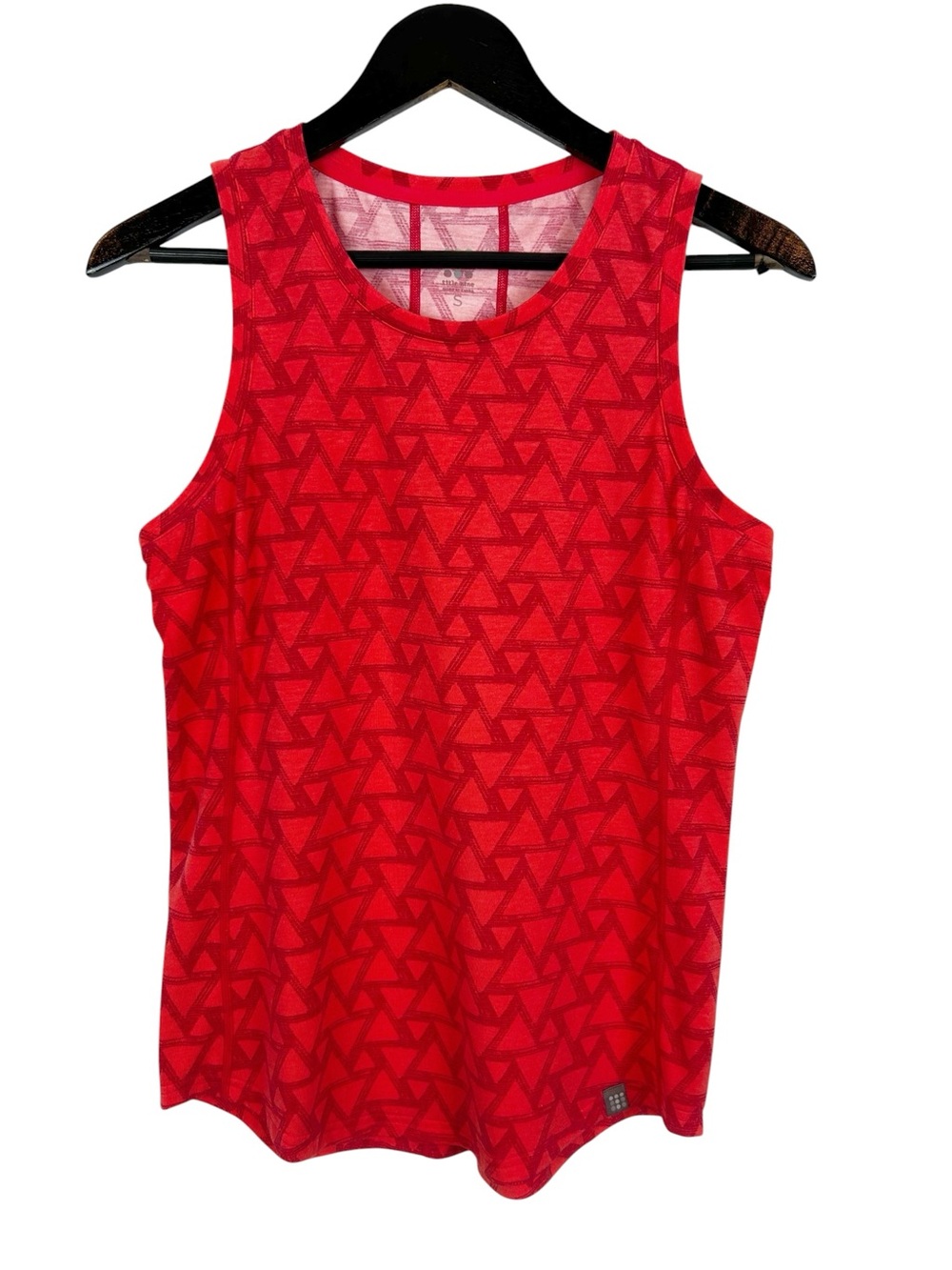 Title Nine Scoopneck Sleeveless Athletic Top Size Small Orange Pattern
